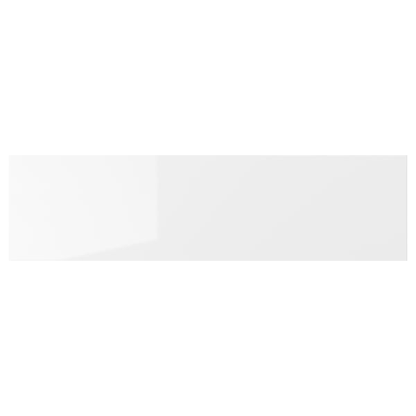 RINGHULT white gloss kitchen cabinet, sleek rectangular design.