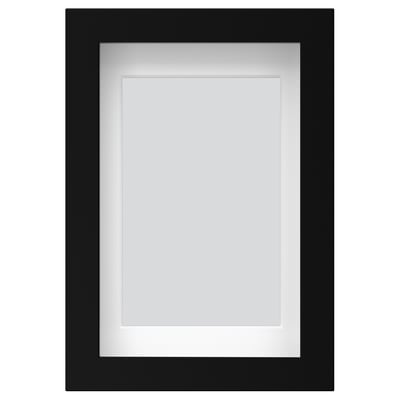 Black RÖDALM photo frame with simple, modern design and front protection.