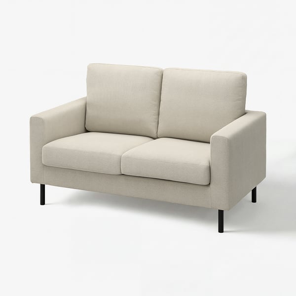 SALTSJÖBADEN, beige sofa, light grey fabric, rectangular shape, modern design, minimalist style.