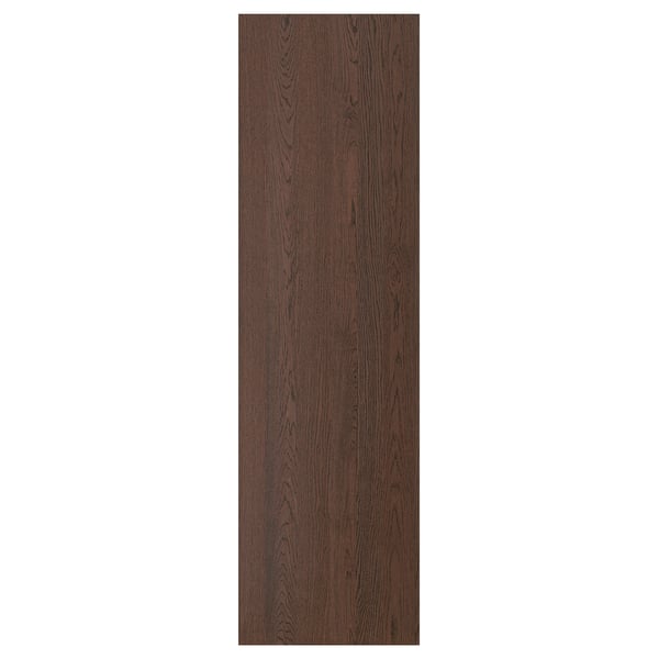 Dark wood panel, rectangular, oak veneer, modern yet classic design, flat surface, timeless appeal, natural wood grain pattern.