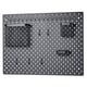SKÅDIS pegboard, black, rectangular, with mesh pockets and hooks for wall organisation.