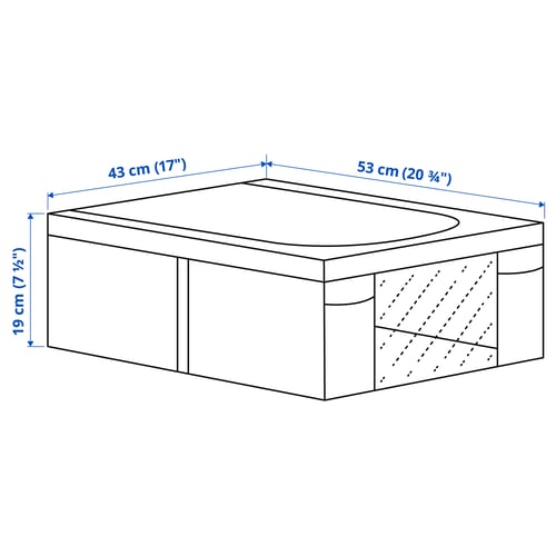 Illustration with measurements for the product: SKUBB.