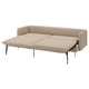 SÖDERHAMN beige sofa-bed, sleek & comfy, easy-clean, transforms into a spacious bed.