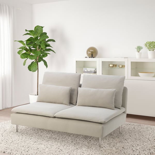 SÖDERHAMN Compact 3-seat section, Fridtuna light beige