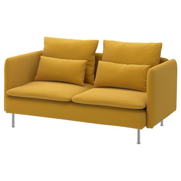 SÖDERHAMN Compact 3-seat sofa, Kelinge dark yellow