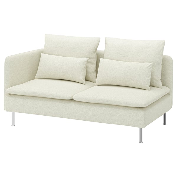 SÖDERHAMN Compact 3-seat sofa with open end, Gunnared beige