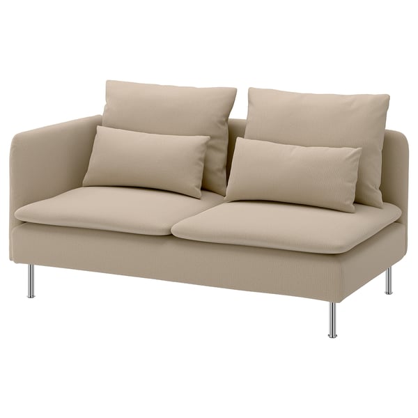SÖDERHAMN Compact 3-seat sofa with open end, Kelinge beige