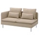 SÖDERHAMN Compact 3-seat sofa with open end, Kelinge beige
