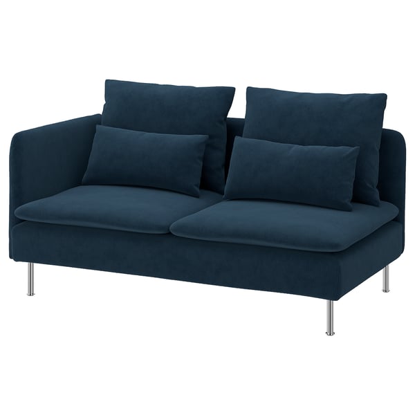 SÖDERHAMN Compact 3-seat sofa with open end, Kelinge dark blue