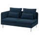 SÖDERHAMN Compact 3-seat sofa with open end, Kelinge dark blue