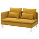 SÖDERHAMN Compact 3-seat sofa with open end, Kelinge dark yellow