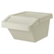 White SORTERA recycle bin, 50% recycled, foldable lid, rectangular.