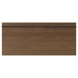 STENSTA dark brown ash veneer kitchen cabinet with wide wood handle.