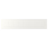 STENSUND white cabinet panel with framed, grooved design.