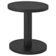STOCKHOLM 2025 black side table, round top & base, single central leg, modern scandinavian design.