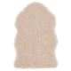 SVINDINGE beige recycled sheepskin rug, rectangular, soft shaggy texture