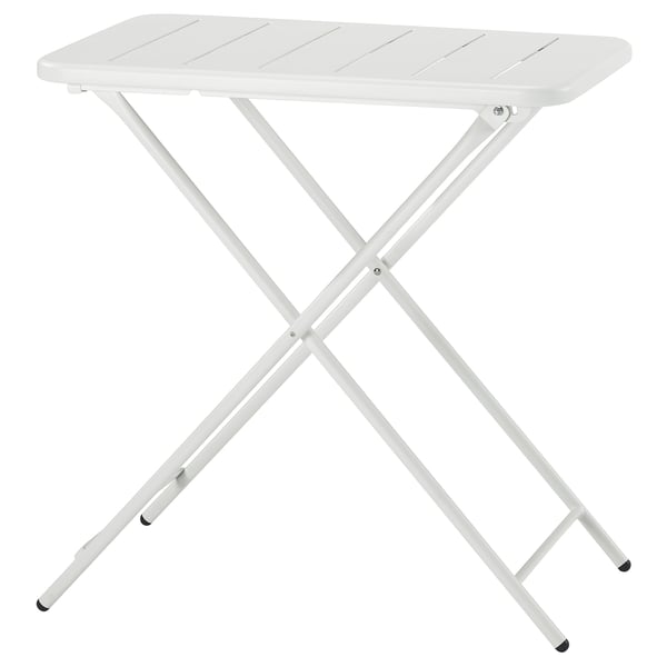 Torparo dining table, white, folding, rectangular, steel, plastic feet.