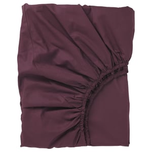 Burgundy bedsheet set, flat and fitted, 85% cotton, 15% lyocell, tightly woven, crisp and soft.