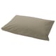 ULLVIDE khaki pillowcase, smooth cotton & lyocell blend, rectangular with envelope closure.
