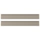 Beige kitchen cabinets with sleek handles and edges.