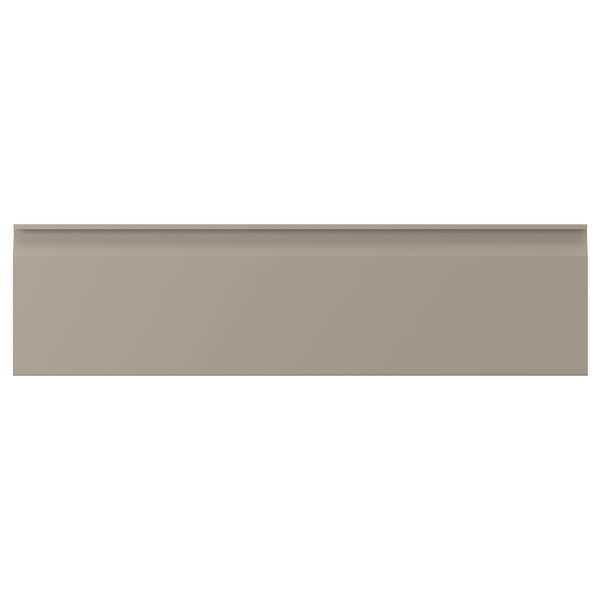 UPPLÖV kitchen drawer in beige, rectangular with chamfered edges.