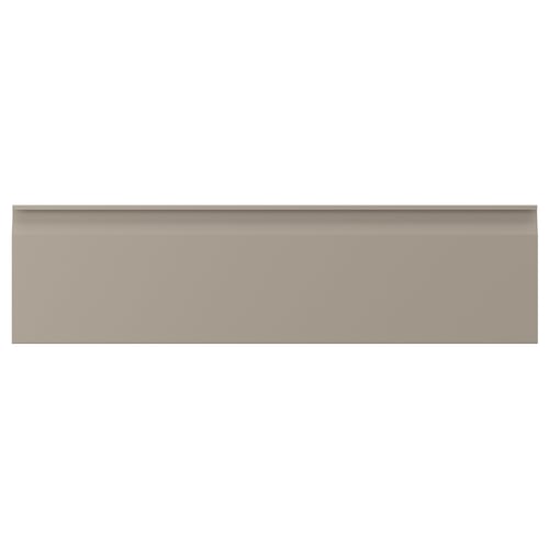 UPPLÖV kitchen drawer in beige, rectangular with chamfered edges.