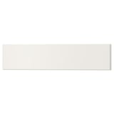 UTRUSTA white drawer front, acrylic paint, fiberboard, rectangular, minimalist design.