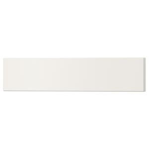 UTRUSTA white drawer front, acrylic paint, fiberboard, rectangular, minimalist design.