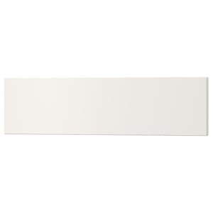A white rectangular drawer front made of acrylic-painted fiberboard, ideal for clean and functional interiors.