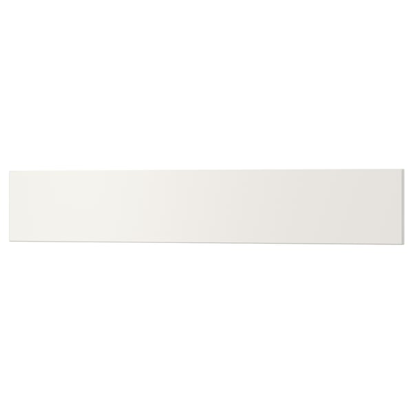 A white UTRUSTA drawer front made of acrylic-painted fibreboard.
