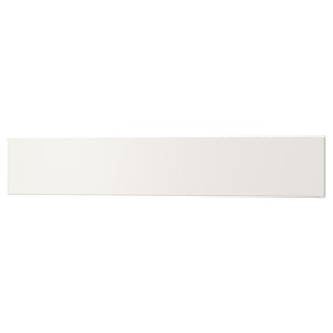A white UTRUSTA drawer front made of acrylic-painted fibreboard.