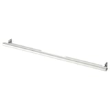UTRUSTA kitchen shelf in stainless steel, metal finish, rectangular, attached to the wall with 2 brackets.