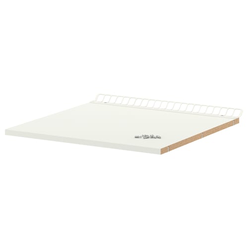 UTRUSTA white shelf, melamine-covered, rectangular, with ventilation grille, 25-year guarantee.