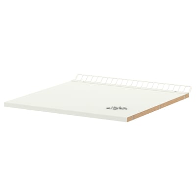 UTRUSTA white shelf, melamine-covered, rectangular, with ventilation grille, 25-year guarantee.