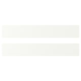 VALLSTENA white cabinet fronts, simple and clean, made of foil-covered particleboard.