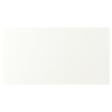 VALLSTENA white kitchen cabinet, rectangle, smooth foil surface, particleboard and plastic edges, simple modern design.