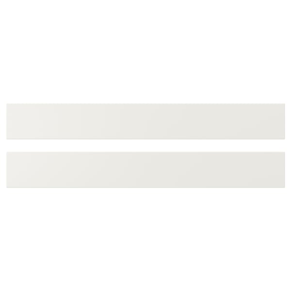 VEDDINGE white kitchen fronts, sleek and modern, ensure clean lines and easy maintenance.