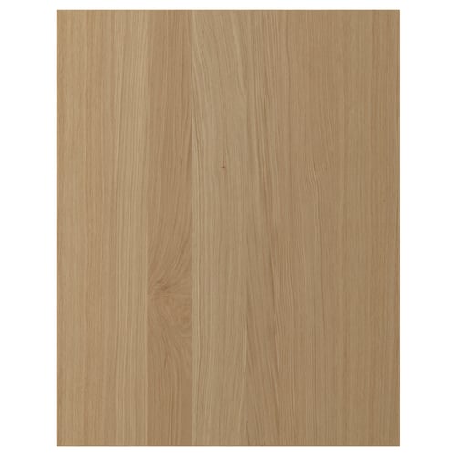A VEDHAMN oak veneer panel in natural wood tone, with a smooth finish and uniform grain pattern.