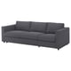 Dark grey VIMLE sofa with convertible bed, modern design, plush cushions, and sturdy wood frame.