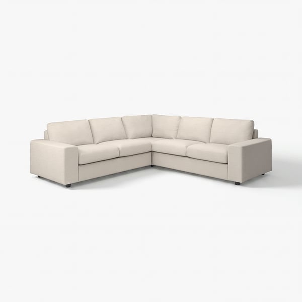 VIMLE sectional sofa, beige, modern design, light fabric.