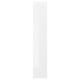 VOXTORP white modern high-gloss kitchen cabinet door, integrated handles, melamine & fibreboard.