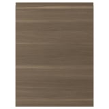 VOXTORP dark walnut kitchen cabinet with smooth finish and integrated handles.