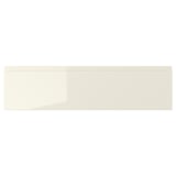 VOXTORP drawer front, glossy white, smooth fiberboard with plastic foil, rectangular, modern design.