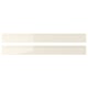 VOXTORP high-gloss drawer fronts in cream colour, sleek and modern design, made from fibreboard and melamine laminate.