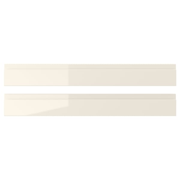 VOXTORP high-gloss cream drawer fronts, smooth, rectangular, modern design.