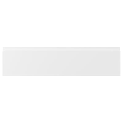 VOXTORP matte white drawer fronts, modern minimalist design, integrated handles