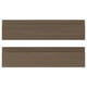 Two dark walnut-colored wooden panels with a smooth finish and simple design. No handles are visible, and the panels appear to be rectangular.