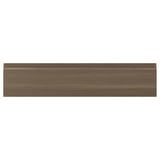 VOXTORP dark walnut finish drawer front, sleek handle-less design.