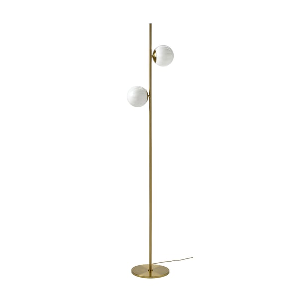 AKTERSPRING アクテルスプリング フロアランプ, オパールホワイト ガラス/真ちゅうメッキ, 162 cm