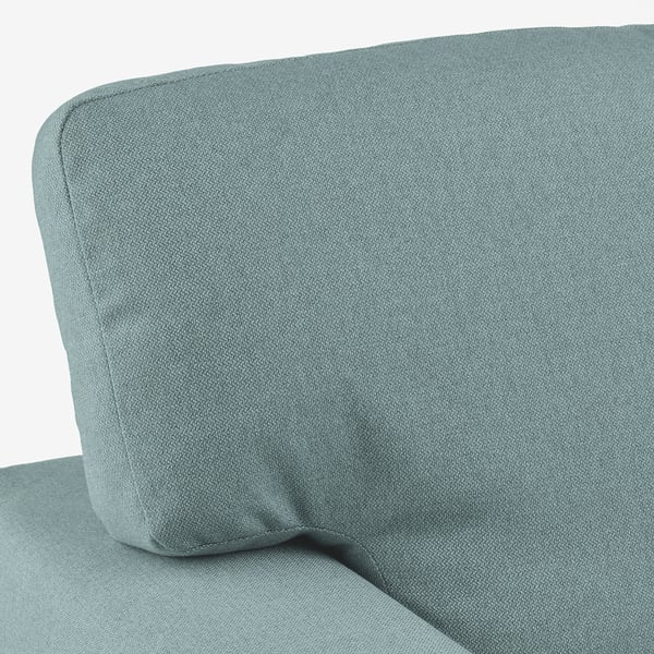 BÅRSLÖV ボースローブ 3人掛けソファベッド 寝椅子付き, ティッブレビ ライトグレーターコイズ